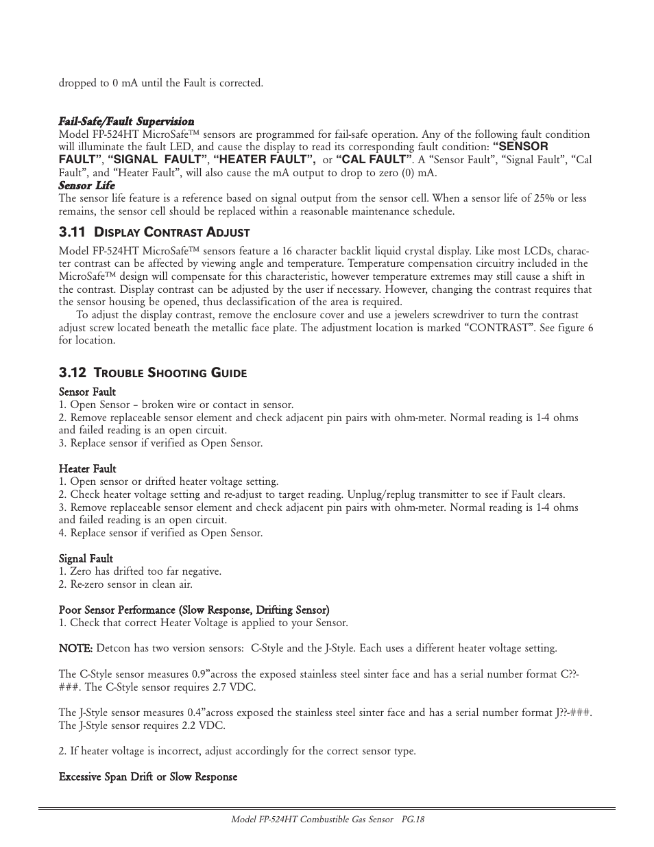 11 d, 12 t | Detcon FP-524HT User Manual | Page 18 / 22