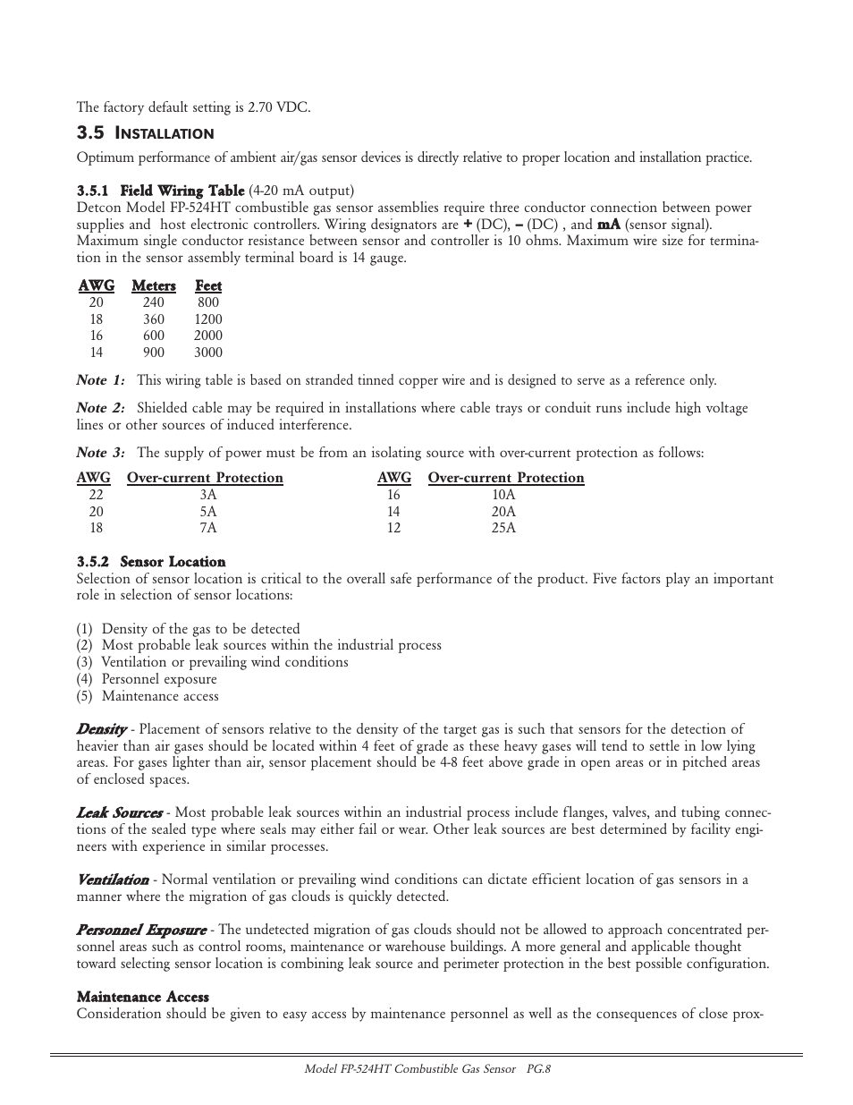 Detcon FP-524HT User Manual | Page 8 / 22