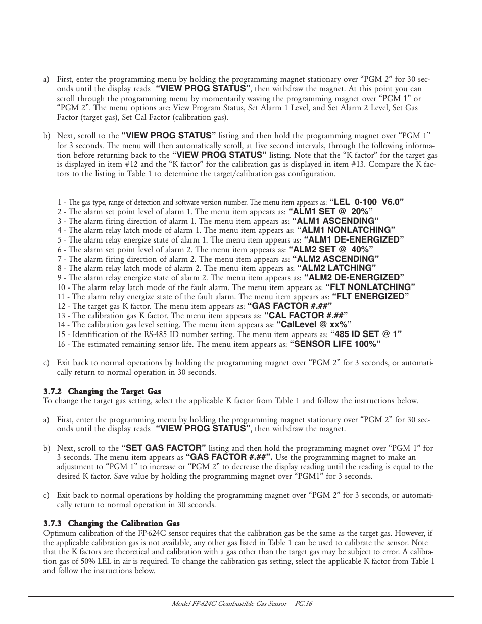 Detcon FP-624C User Manual | Page 16 / 26