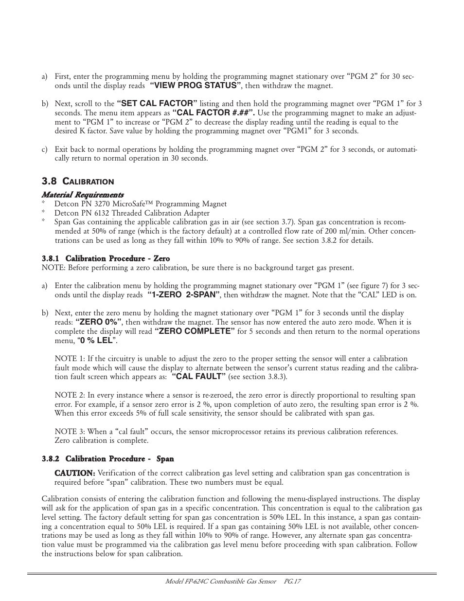 Detcon FP-624C User Manual | Page 17 / 26