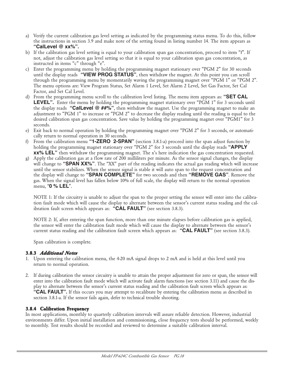 Detcon FP-624C User Manual | Page 18 / 26