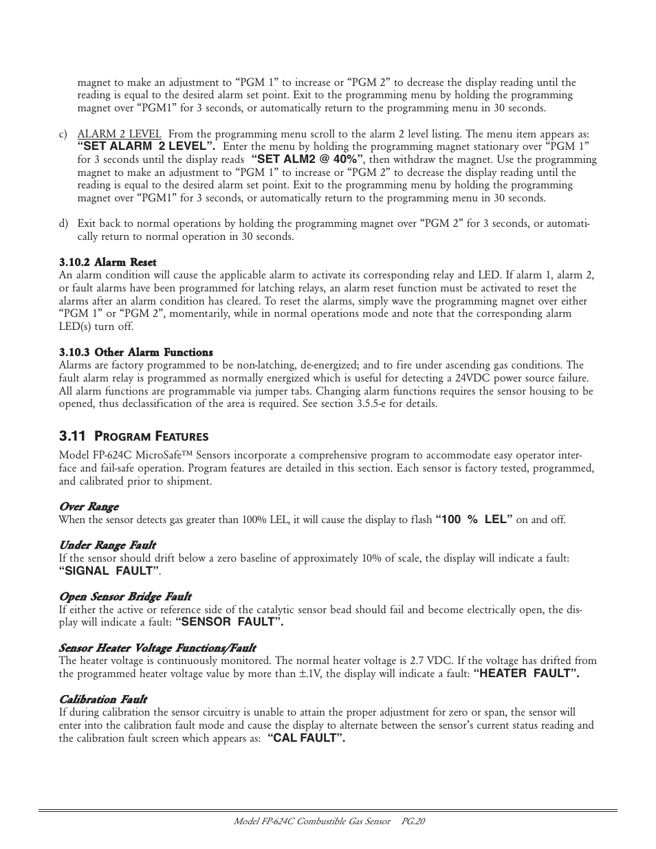 11 p | Detcon FP-624C User Manual | Page 20 / 26