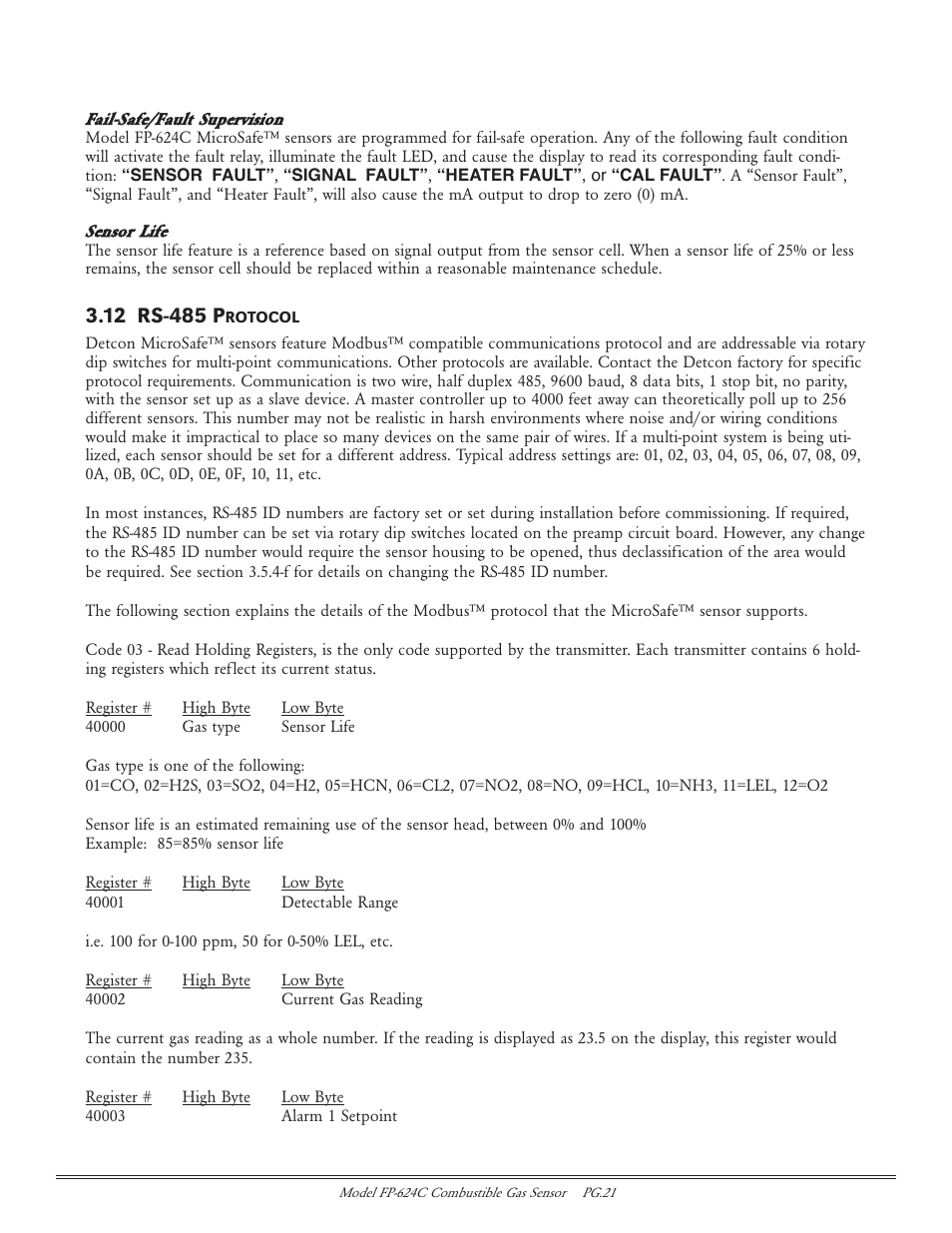 Detcon FP-624C User Manual | Page 21 / 26