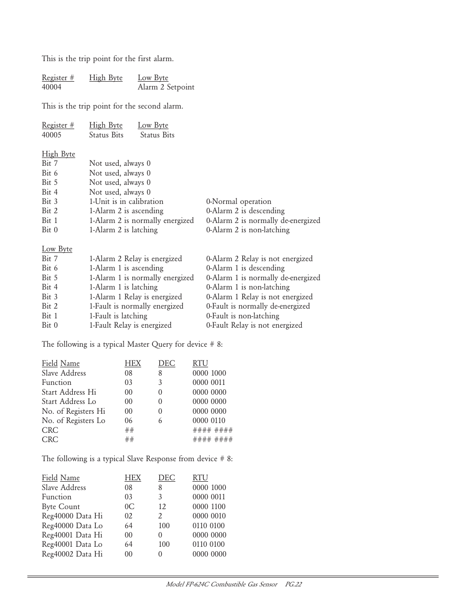 Detcon FP-624C User Manual | Page 22 / 26