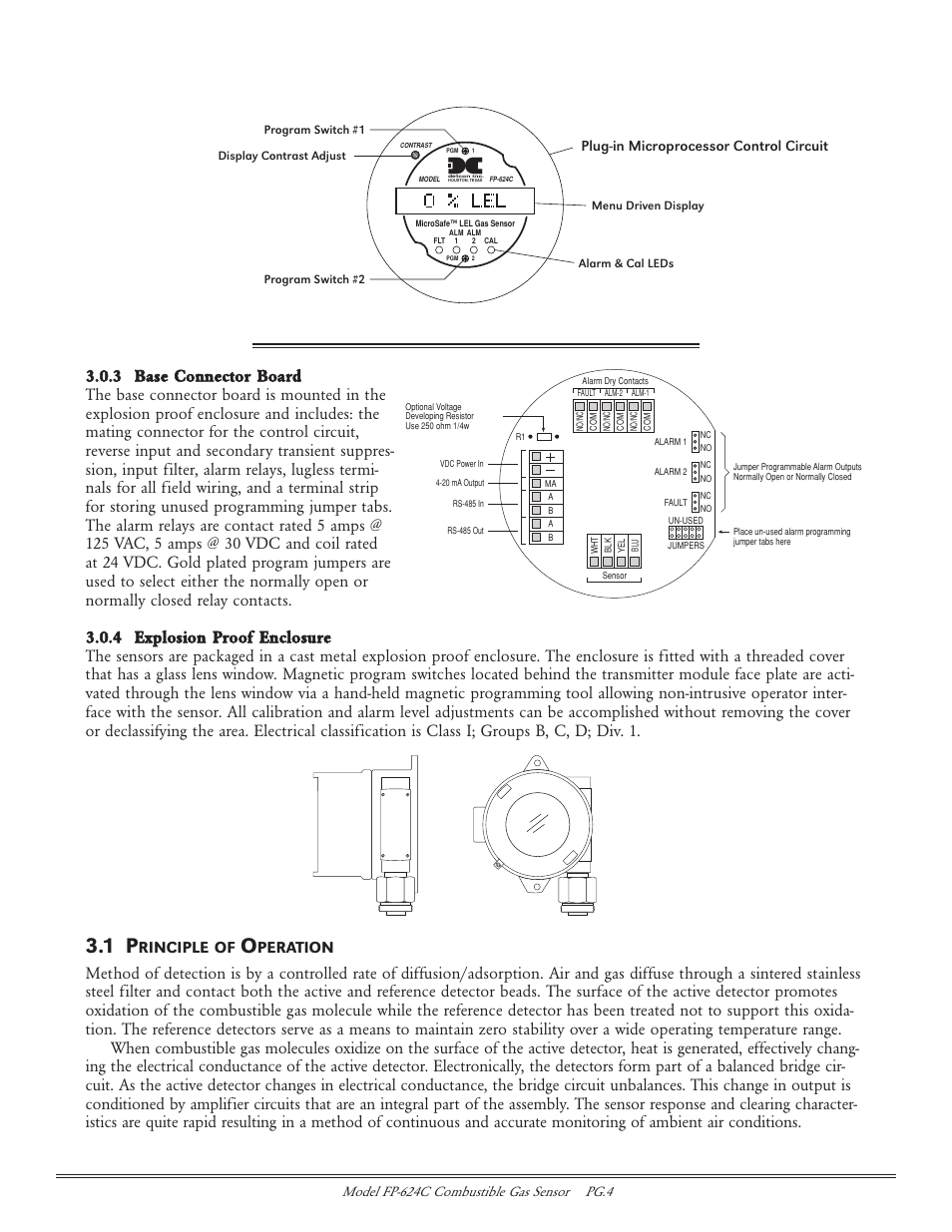 Rinciple of, Peration | Detcon FP-624C User Manual | Page 4 / 26