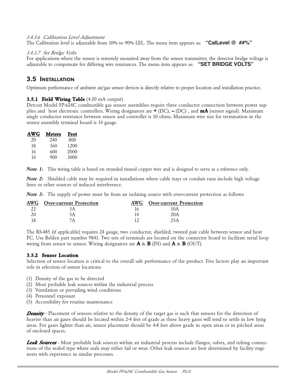 Detcon FP-624C User Manual | Page 8 / 26