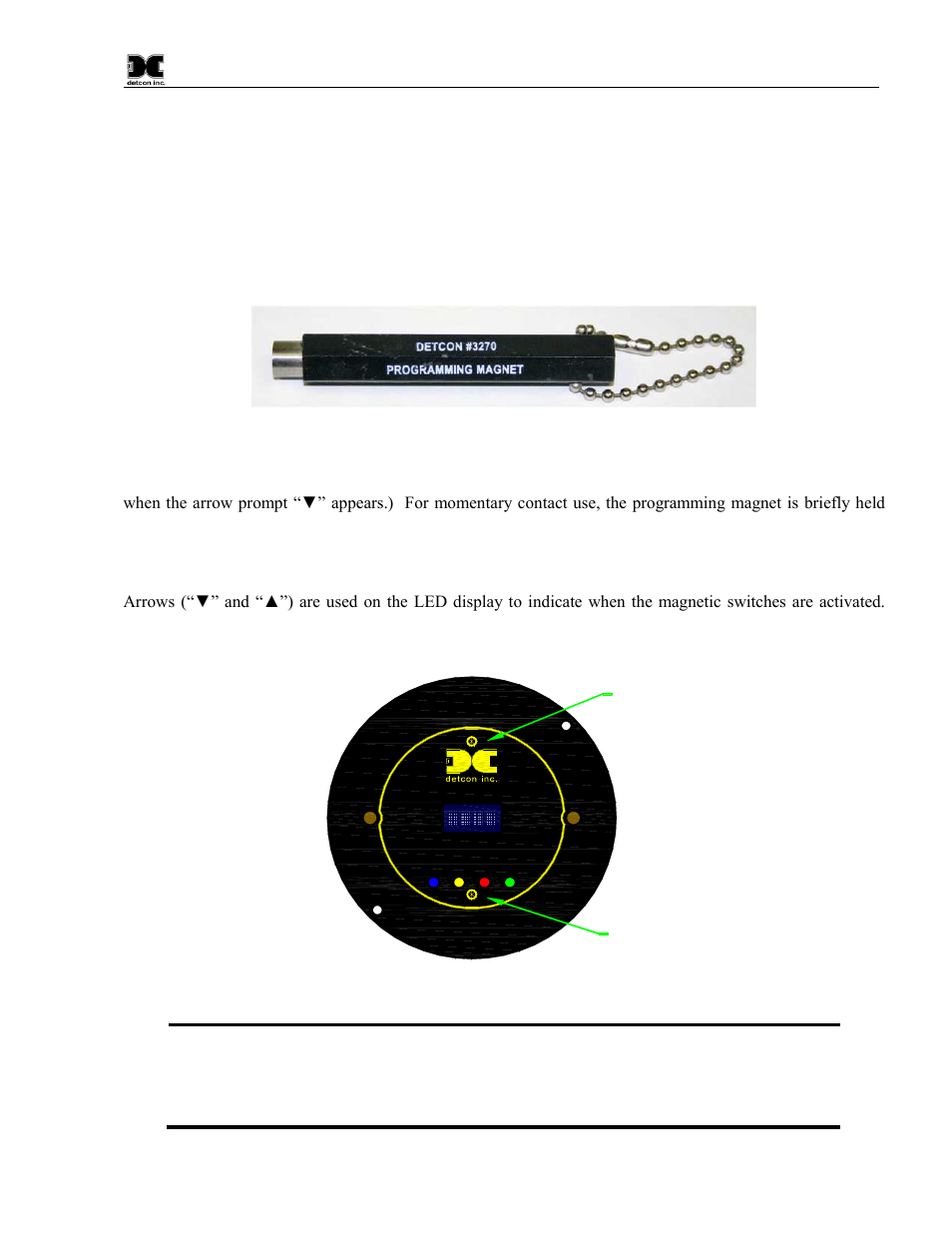 Operation, Programming magnet operating instructions, 1 programming magnet operating instructions | Detcon TP-624D User Manual | Page 17 / 44