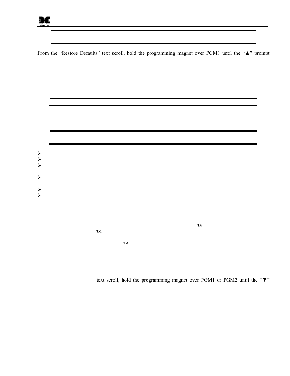 Set serial id, Alarm 1 and 2 settings | Detcon TP-624D User Manual | Page 27 / 44