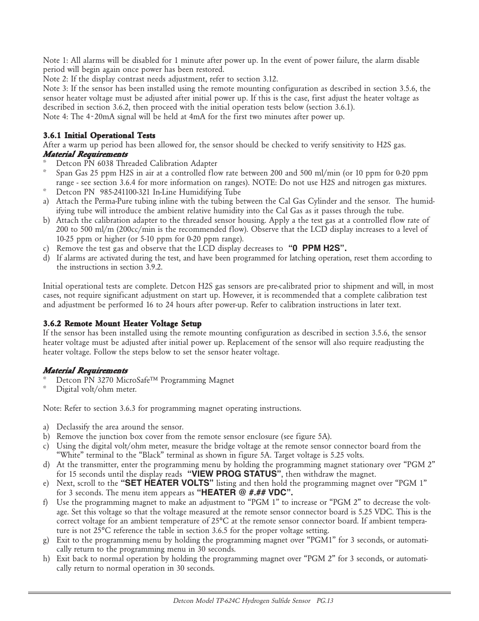 Detcon TP-624C User Manual | Page 13 / 25