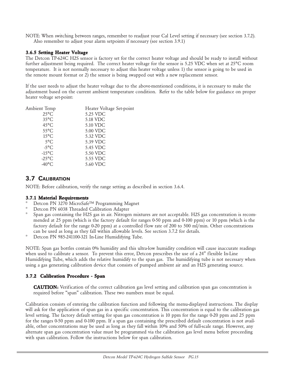 Detcon TP-624C User Manual | Page 15 / 25