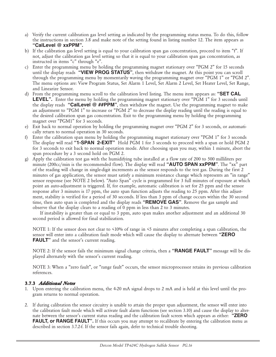 Detcon TP-624C User Manual | Page 16 / 25