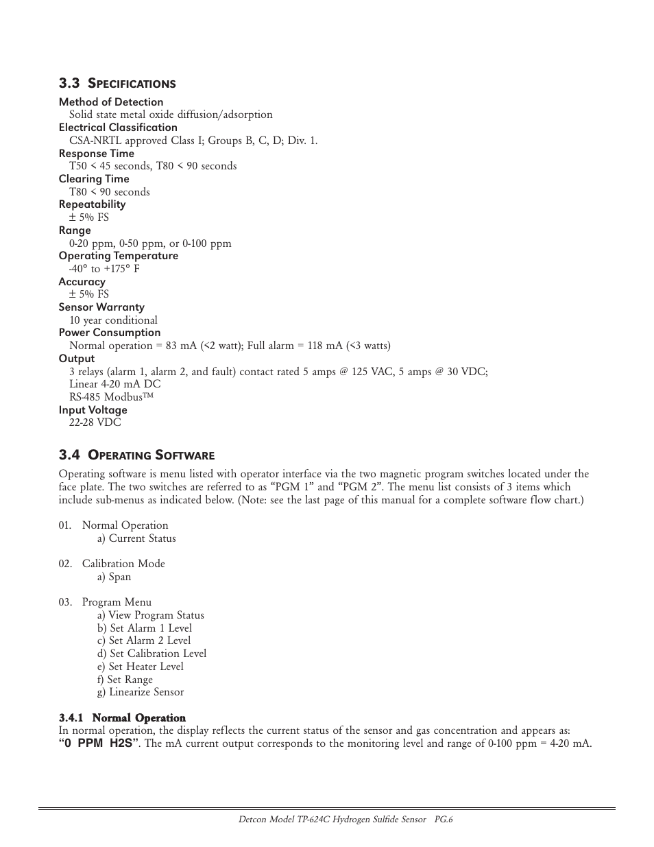 Detcon TP-624C User Manual | Page 6 / 25