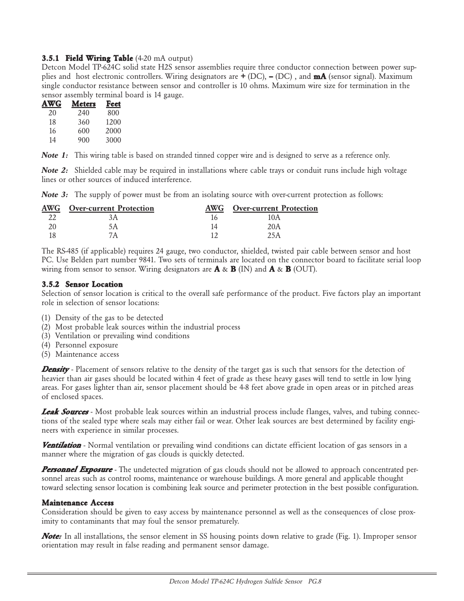 Detcon TP-624C User Manual | Page 8 / 25