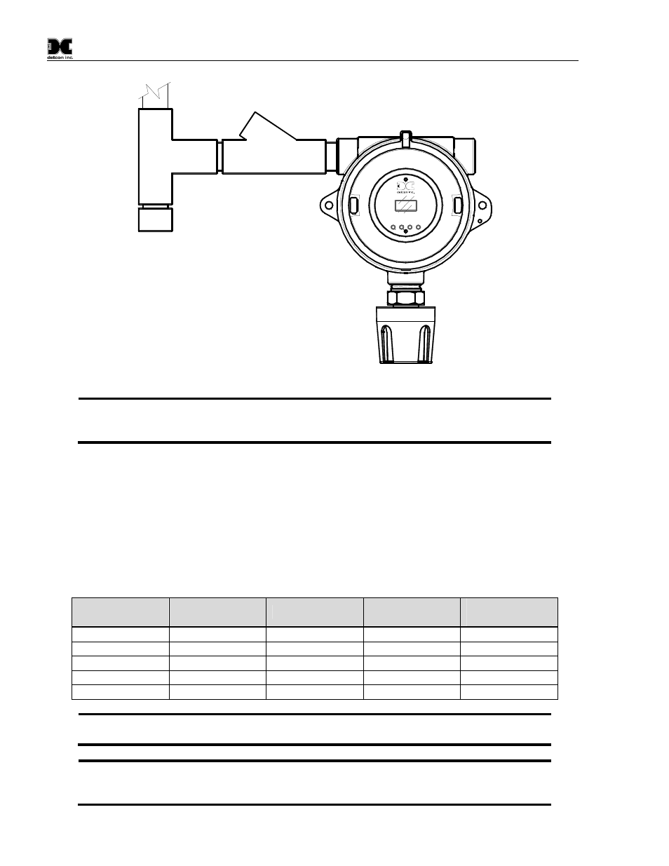 Field wiring, Figure 7 typical installation, Table 2 wire gauge vs. distance | Figure 7, 6 field wiring, Detcon model tp-524d-hrt solid-state h | Detcon TP-524D-HRT User Manual | Page 12 / 52