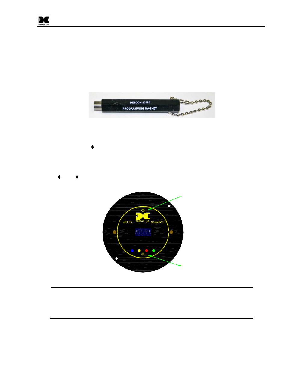 Operation, Programming magnet operating instructions, 1 programming magnet operating instructions | Detcon TP-524D-HRT User Manual | Page 15 / 52