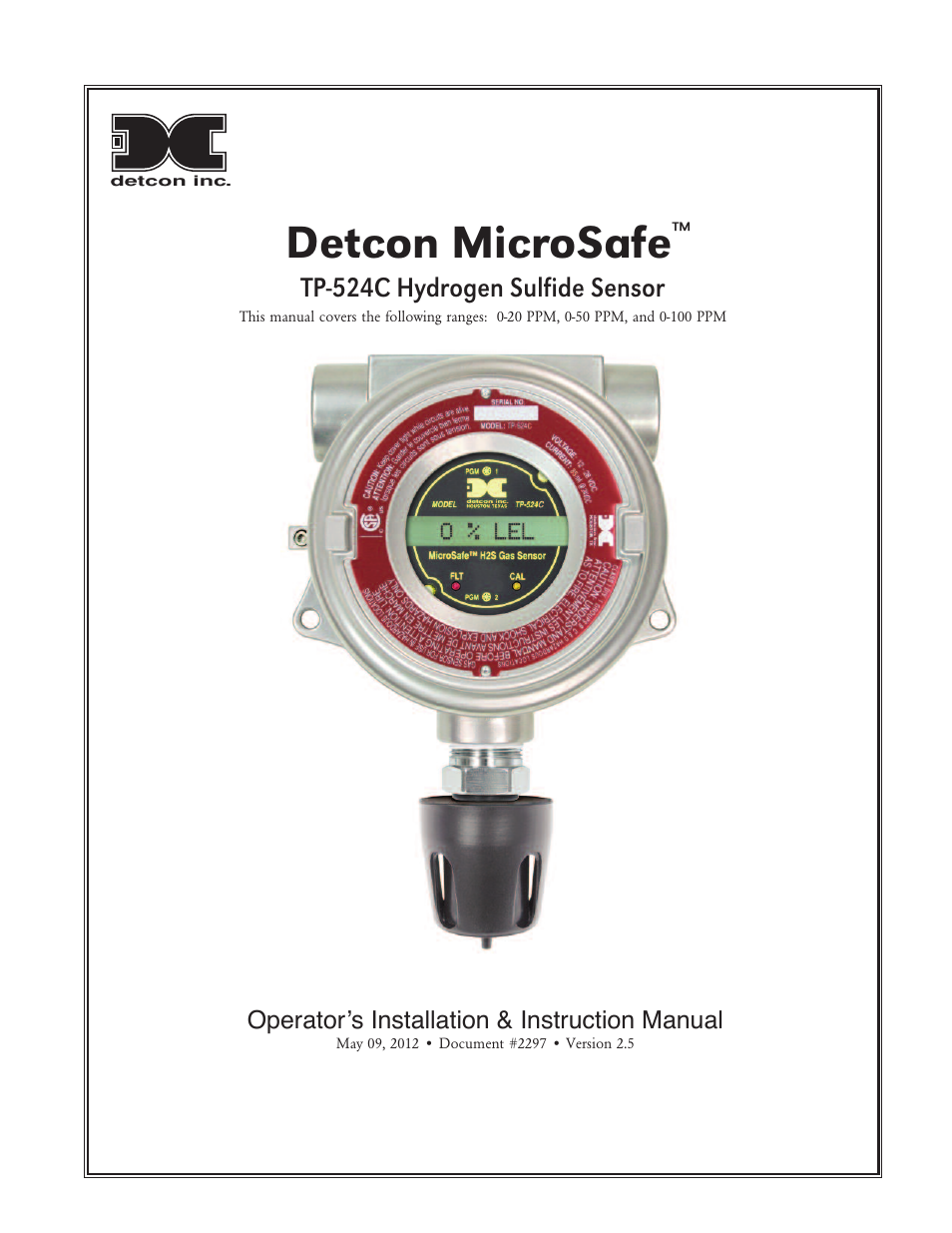 Detcon TP-524C User Manual | 20 pages