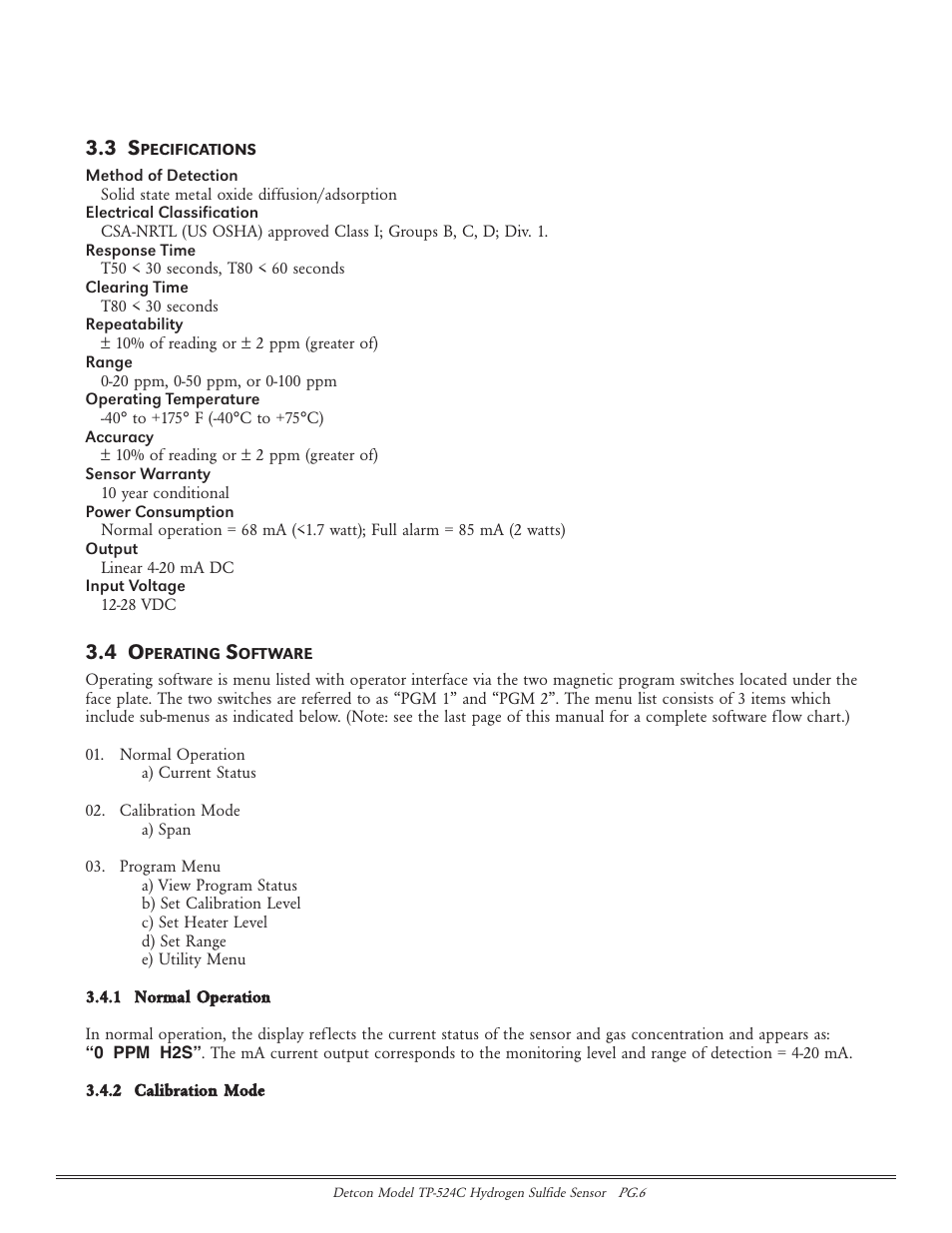 Detcon TP-524C User Manual | Page 6 / 20