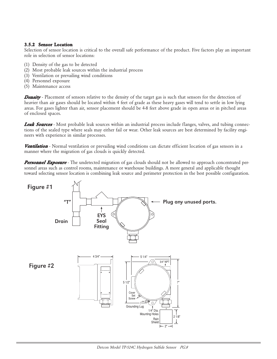 Figure #1, Figure #2 | Detcon TP-524C User Manual | Page 8 / 20