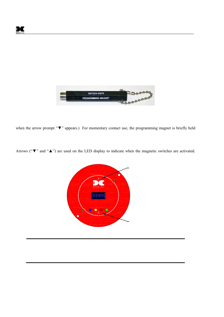 Operation, 1 programming magnet operating instructions | Detcon FP-524D-HRT User Manual | Page 16 / 52