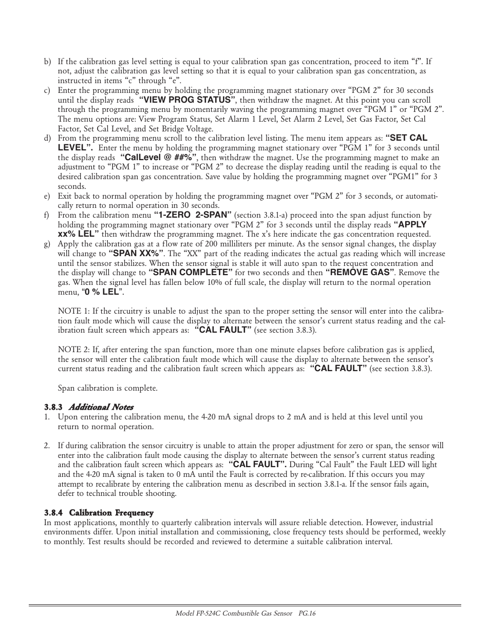 Detcon FP-524C User Manual | Page 16 / 21