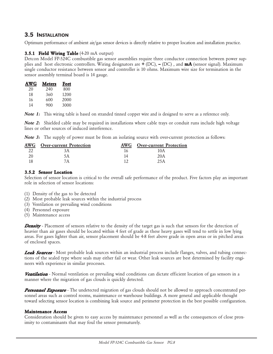 Detcon FP-524C User Manual | Page 8 / 21