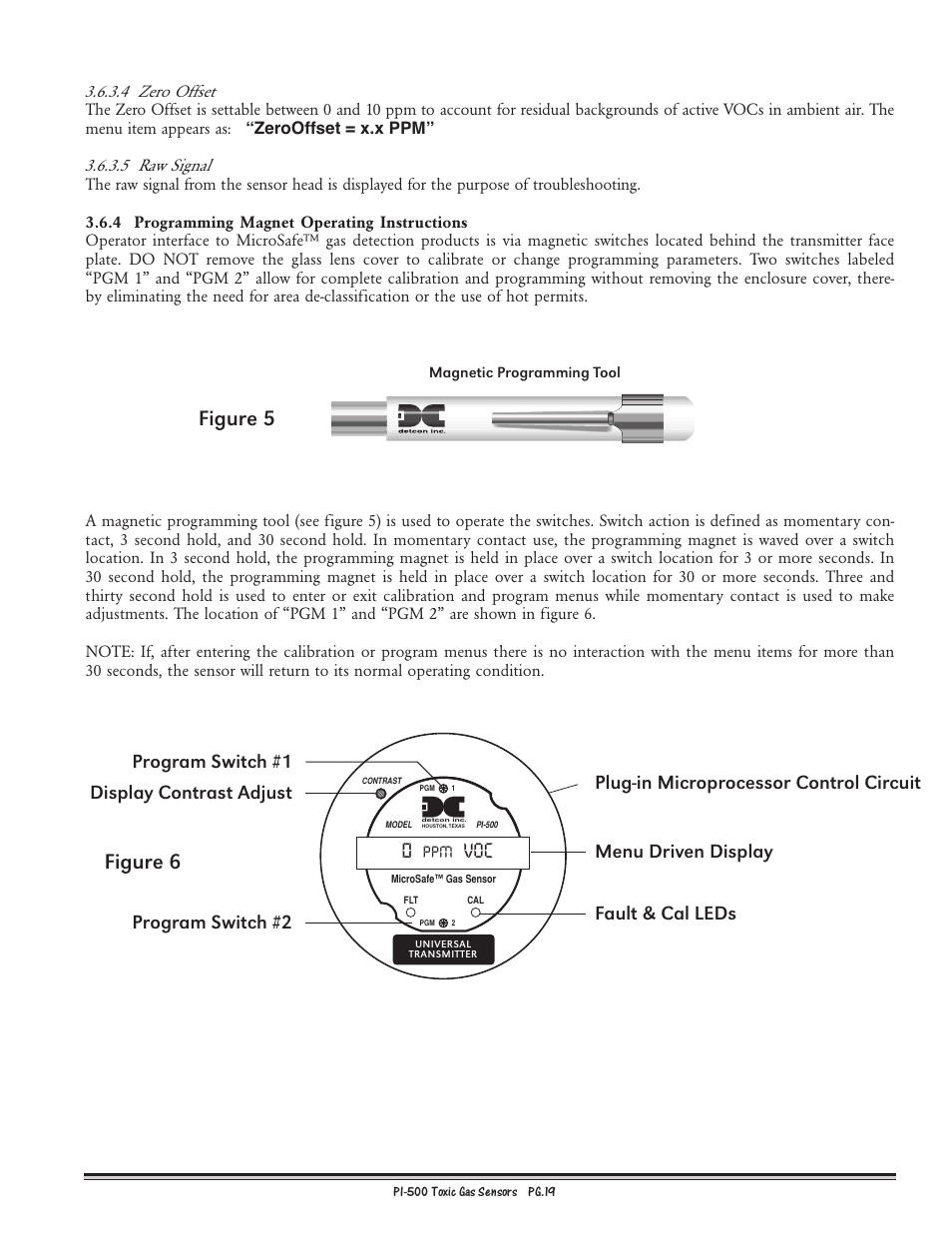 Figure 6, Figure 5, Program switch #2 | Detcon PI-500 User Manual | Page 19 / 31