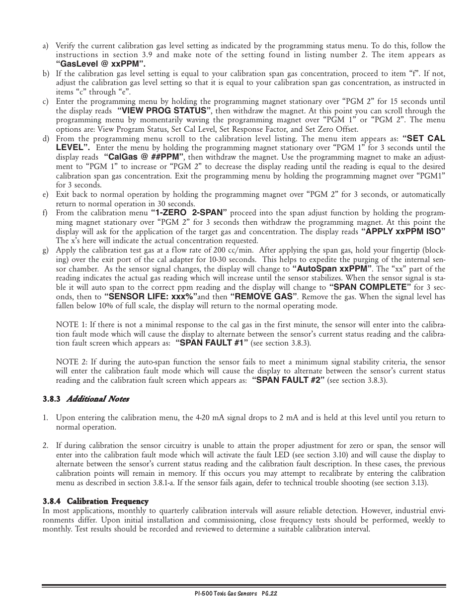 Detcon PI-500 User Manual | Page 22 / 31