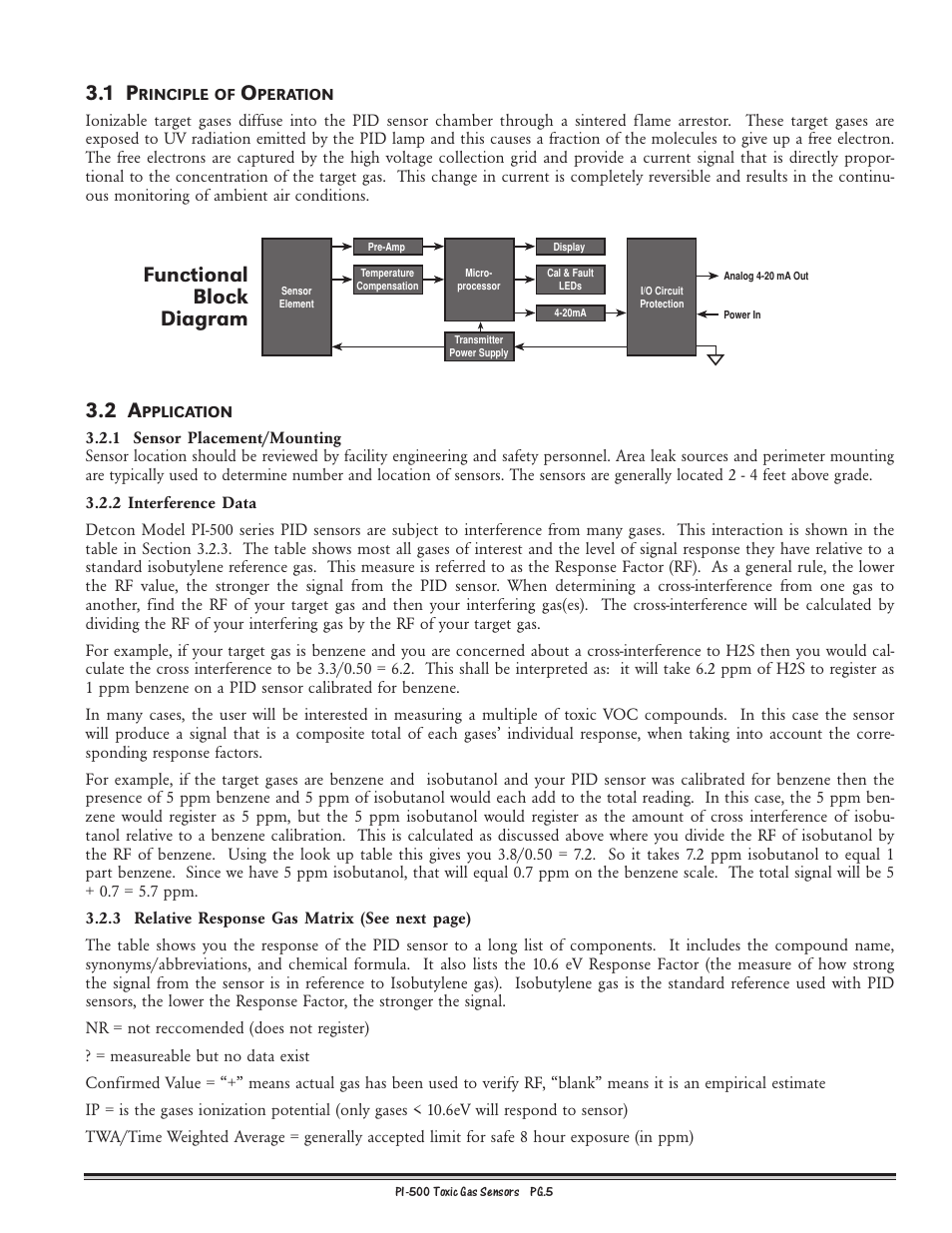 Functional block diagram | Detcon PI-500 User Manual | Page 5 / 31