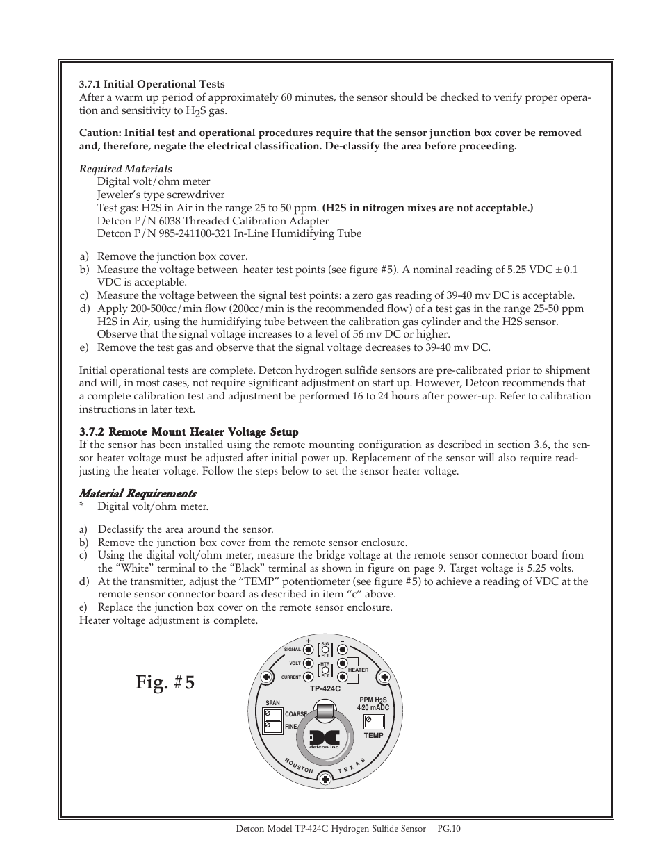 Fig. #5 | Detcon TP-424C User Manual | Page 10 / 15