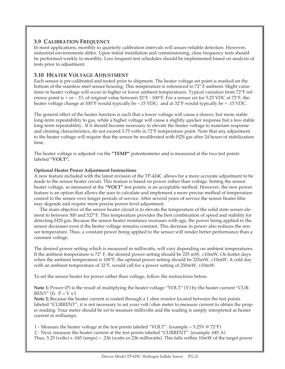 Detcon TP-424C User Manual | Page 12 / 15