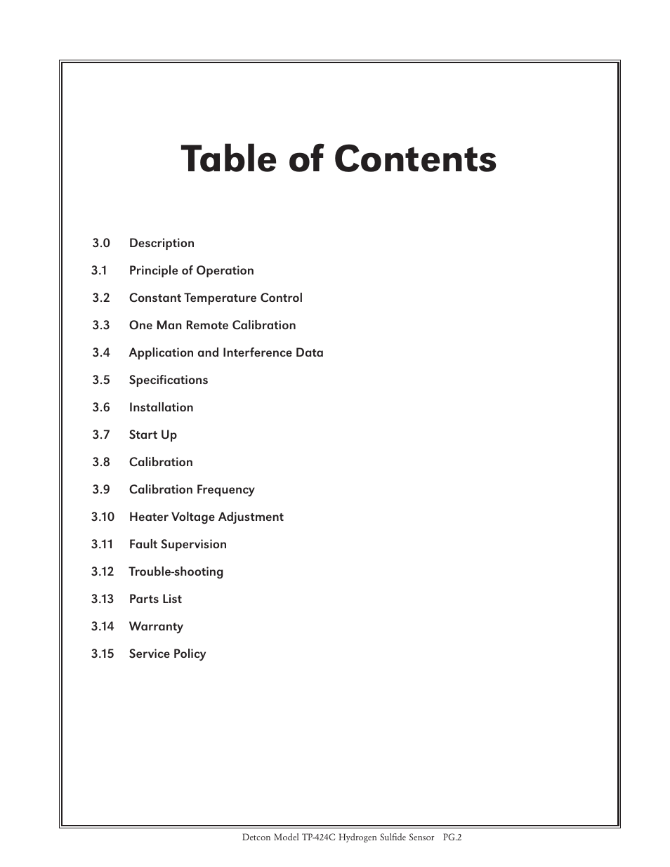 Detcon TP-424C User Manual | Page 2 / 15