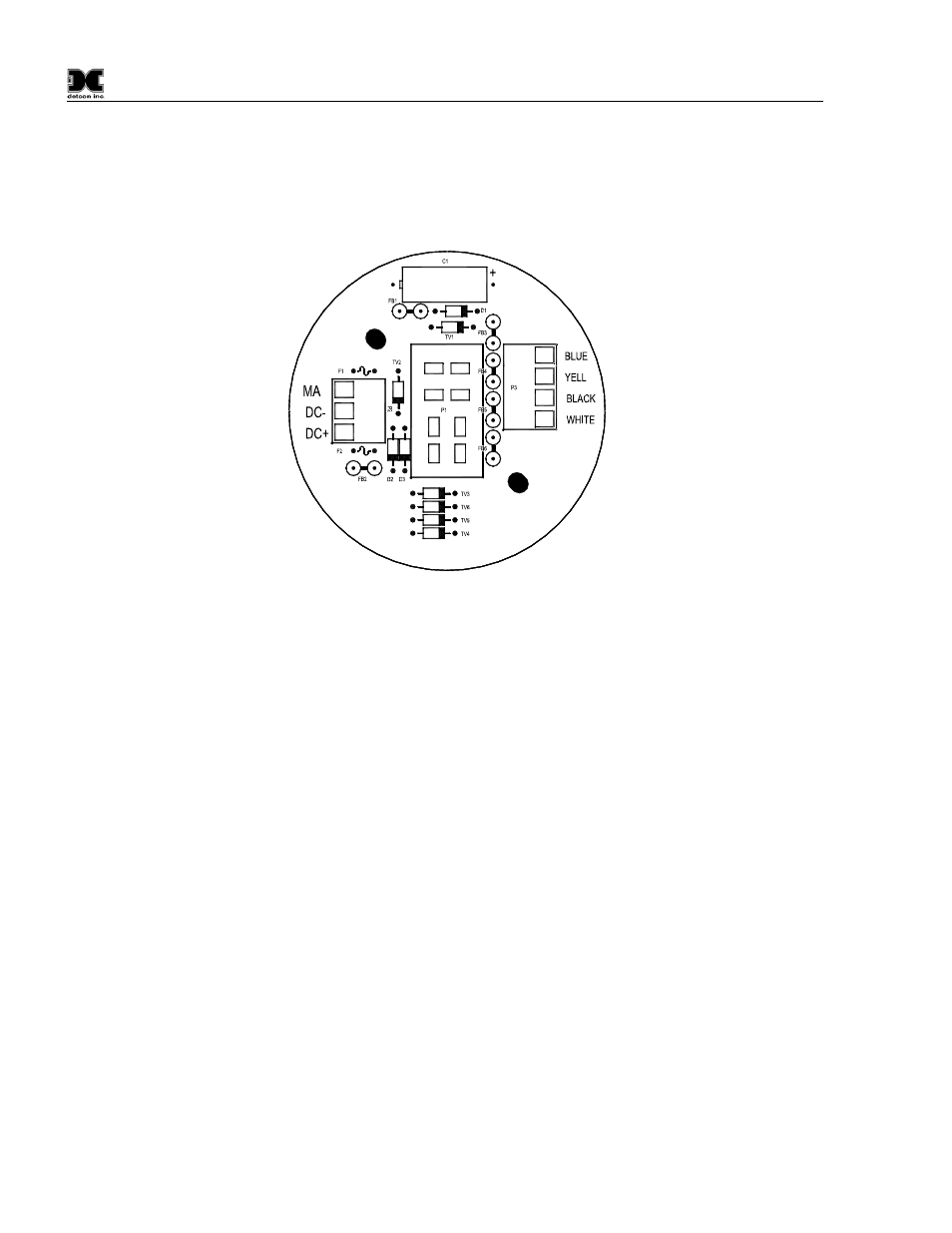 2 base connector board, 3 explosion proof enclosure, Base connector board | Explosion proof enclosure, Figure 3 base connector board | Detcon DM-534C User Manual | Page 6 / 22