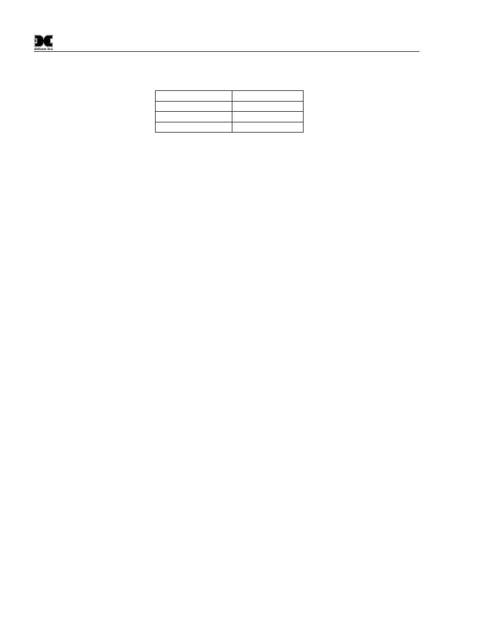 2 interference data, 0 specifications, 0 operating software | Interference data, Specifications, Operating software, Table 1 interference data | Detcon DM-534C User Manual | Page 8 / 22