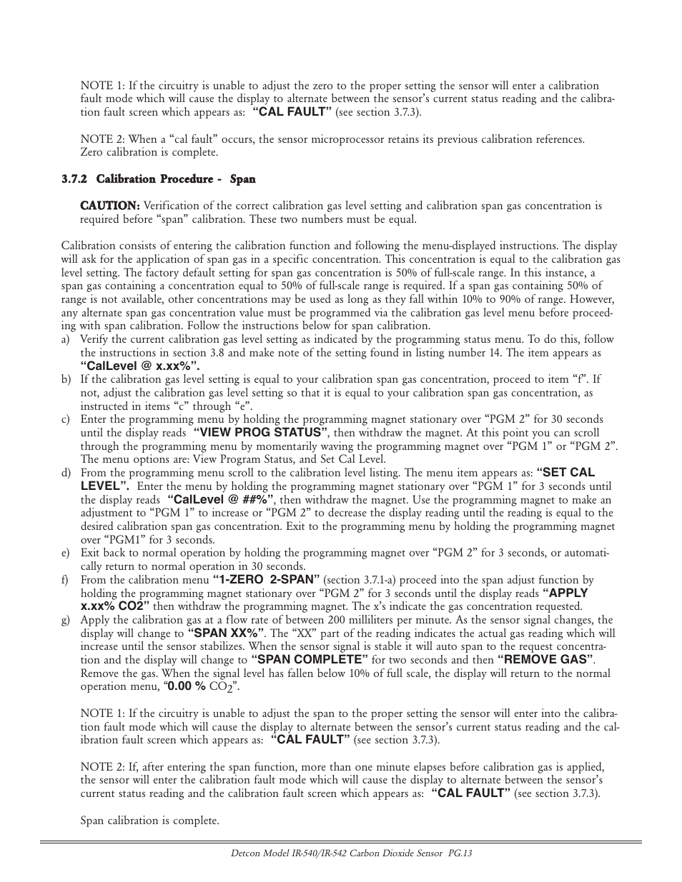 Detcon IR-542 User Manual | Page 13 / 19