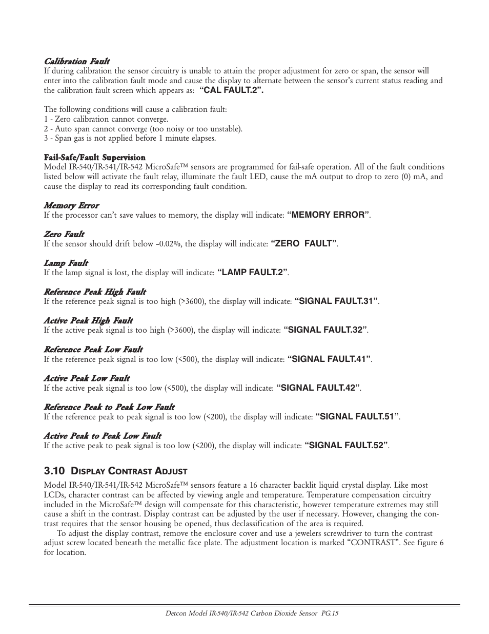 10 d | Detcon IR-542 User Manual | Page 15 / 19