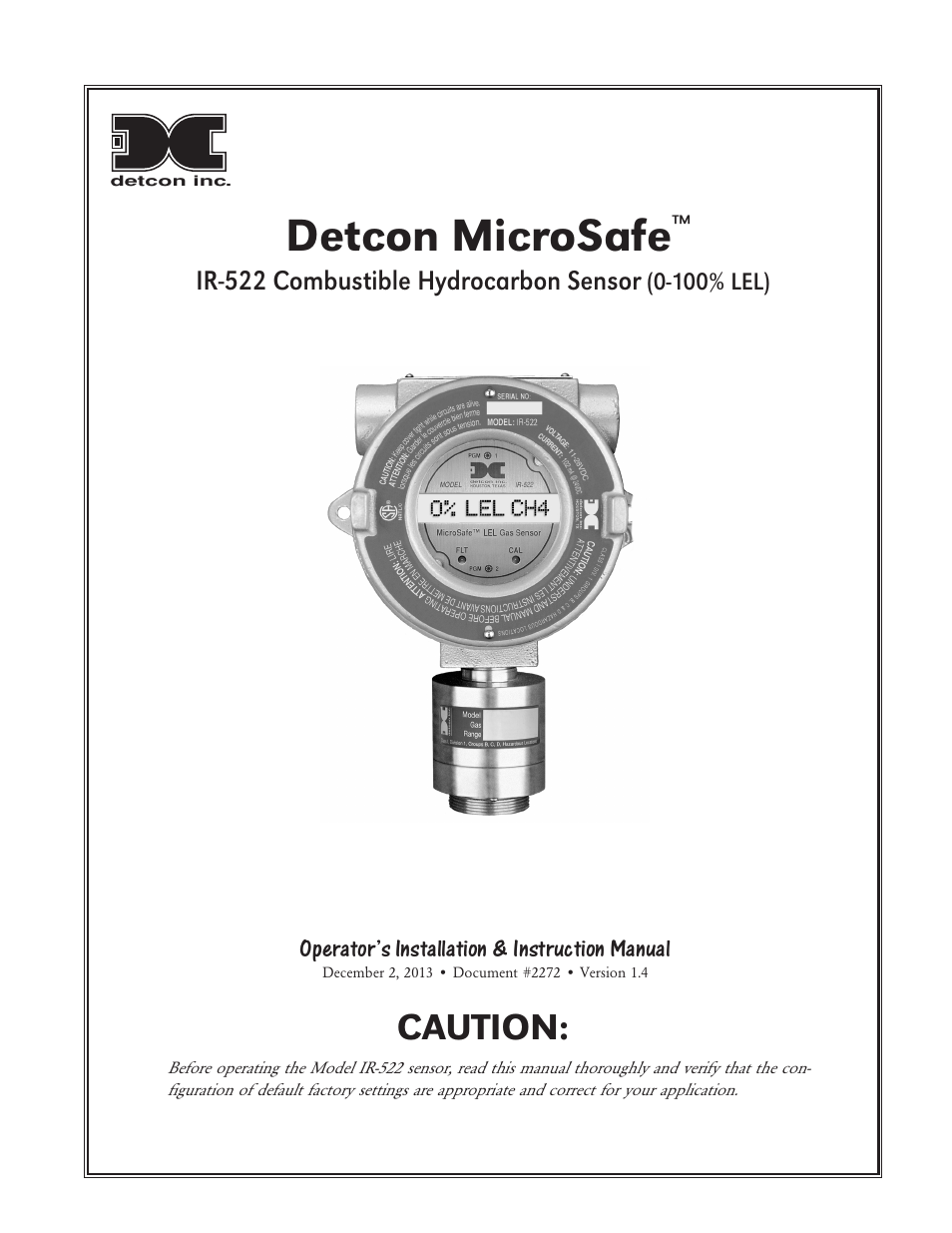 Detcon IR-522 User Manual | 19 pages