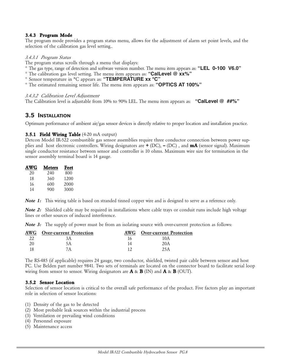 Detcon IR-522 User Manual | Page 8 / 19