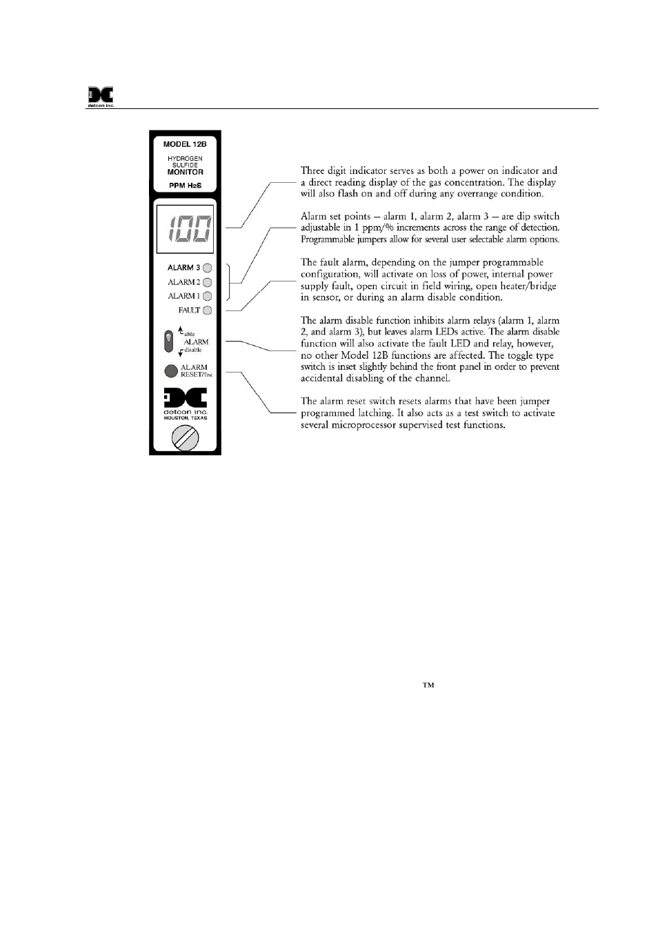 0 description | Detcon 12B User Manual | Page 5 / 16
