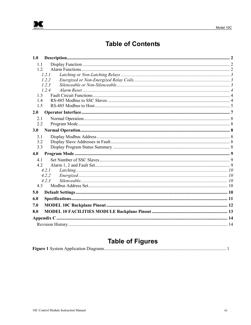 Detcon 10C Facilities User Manual | Page 3 / 18