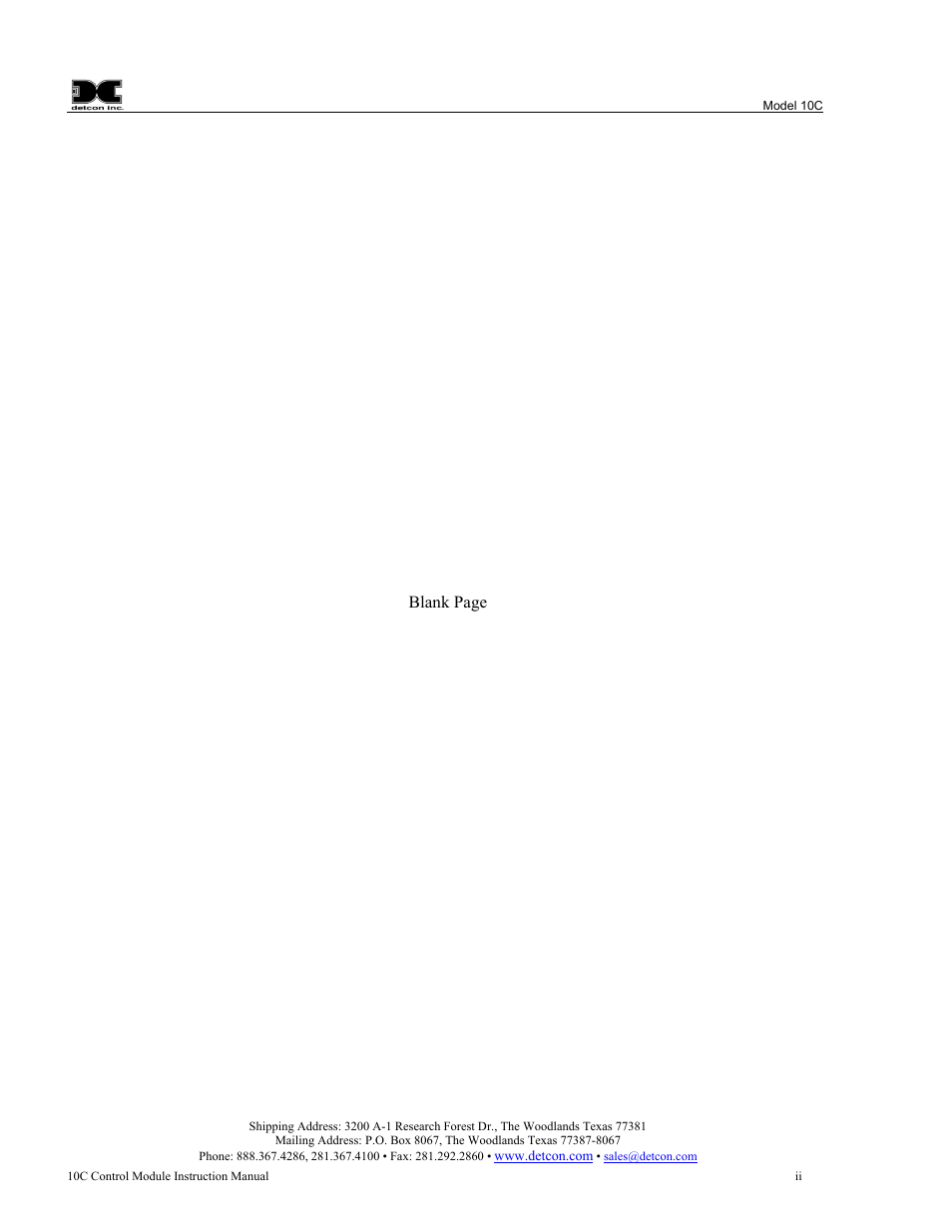 Detcon 10C User Manual | Page 2 / 29