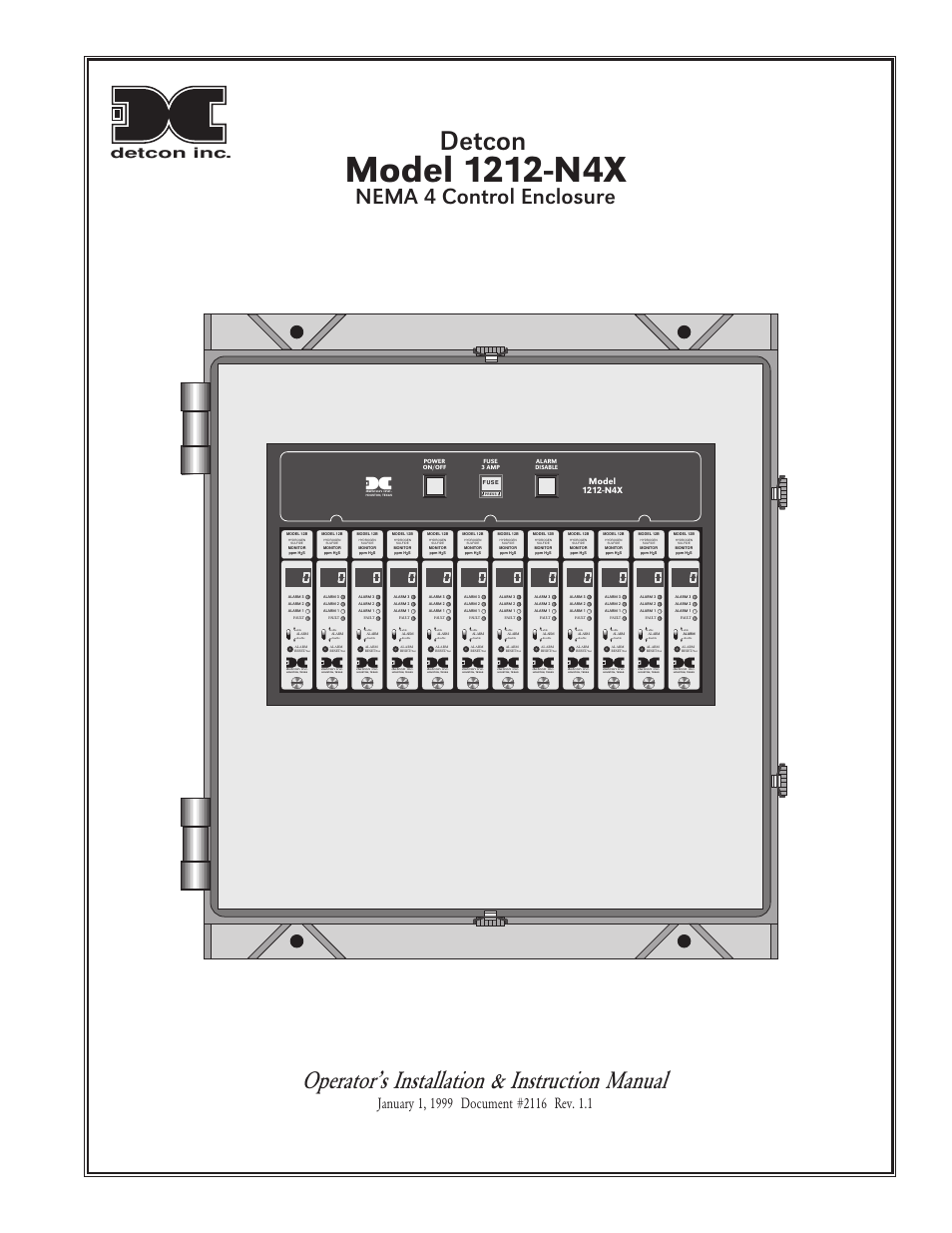 Detcon 1212-N4X User Manual | 9 pages