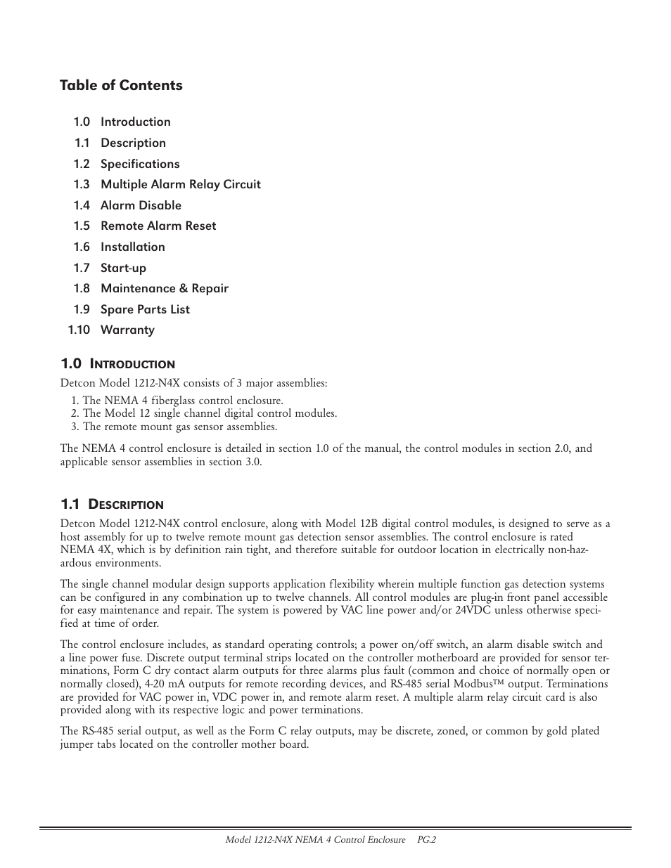 Detcon 1212-N4X User Manual | Page 2 / 9