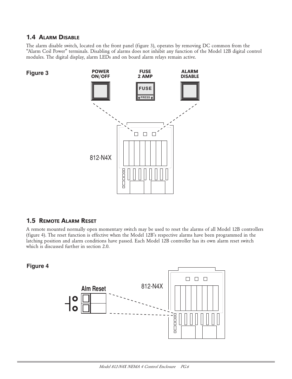 Alm reset | Detcon 812-N4X User Manual | Page 6 / 9