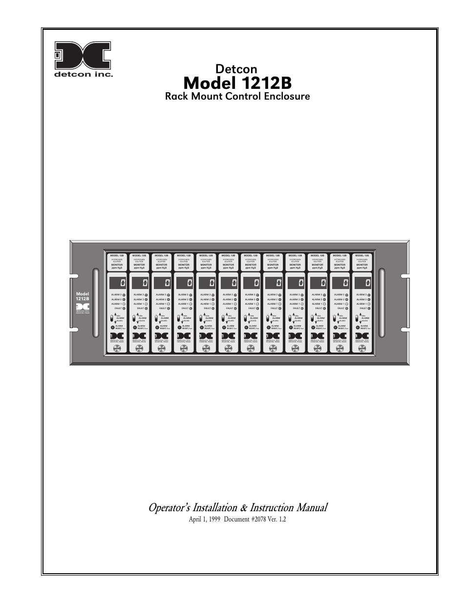 Detcon 1212B User Manual | 5 pages