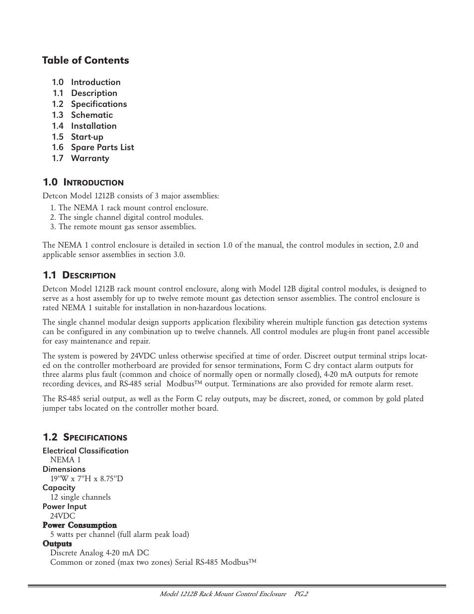 Detcon 1212B User Manual | Page 2 / 5