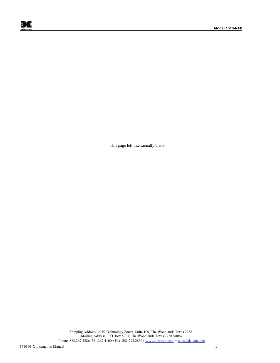 Detcon 1610-N4X User Manual | Page 4 / 28
