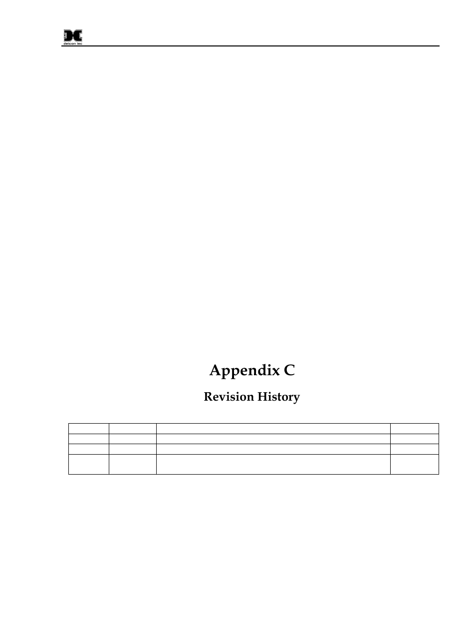 0 spare parts list, 0 warranty, Spare parts list | Warranty, Appendix c, Revision history | Detcon 610-N4X User Manual | Page 11 / 12