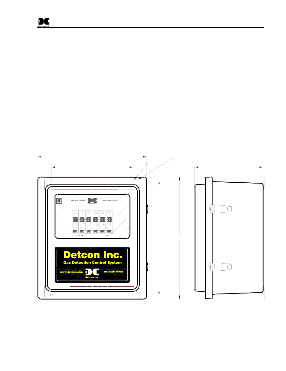 4 remote alarm reset, 0 installation, Remote alarm reset | Installation, Figure 2 mounting, Detcon inc, Test | Detcon 610-N4X User Manual | Page 7 / 12