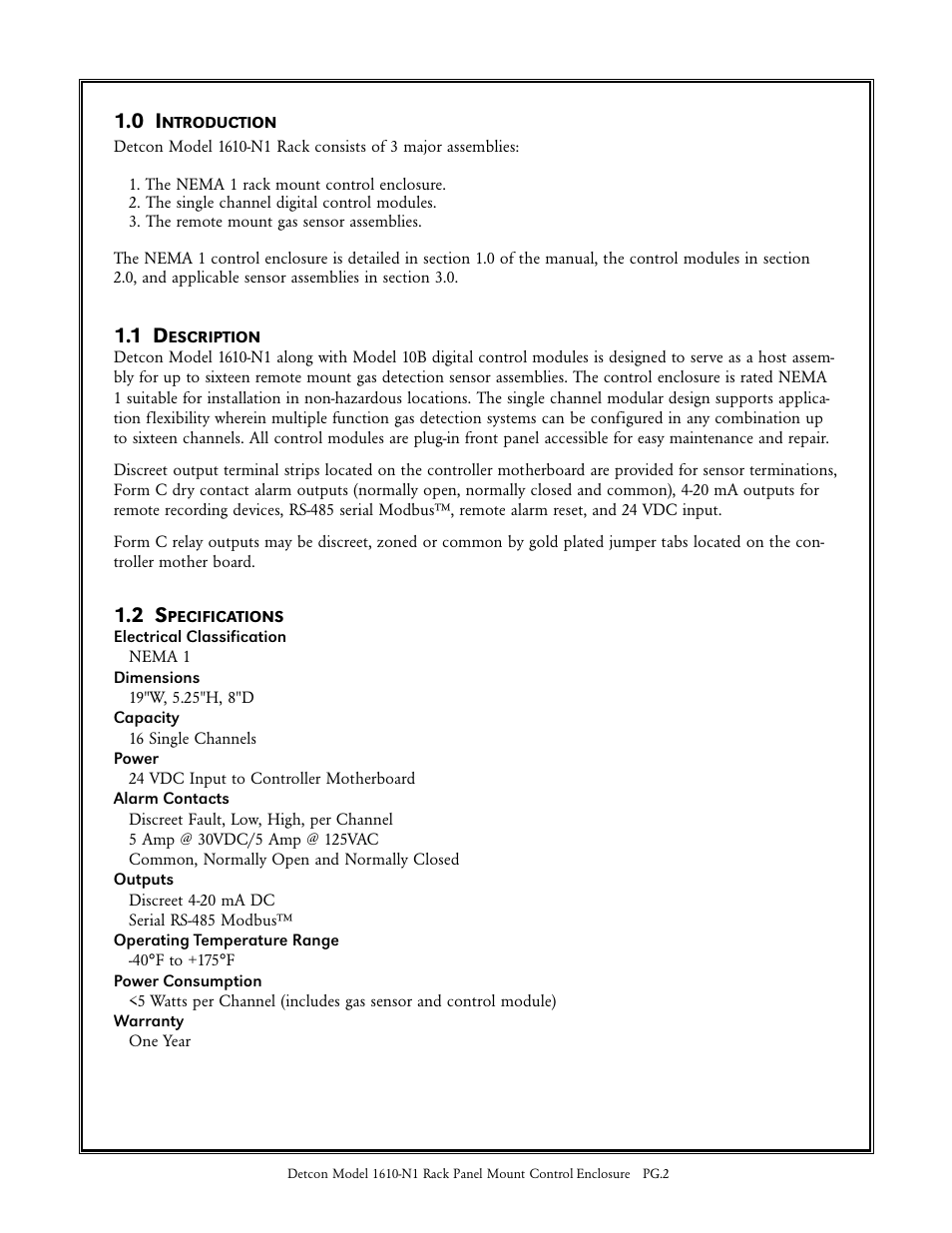 Detcon 1610-N1 User Manual | Page 2 / 4