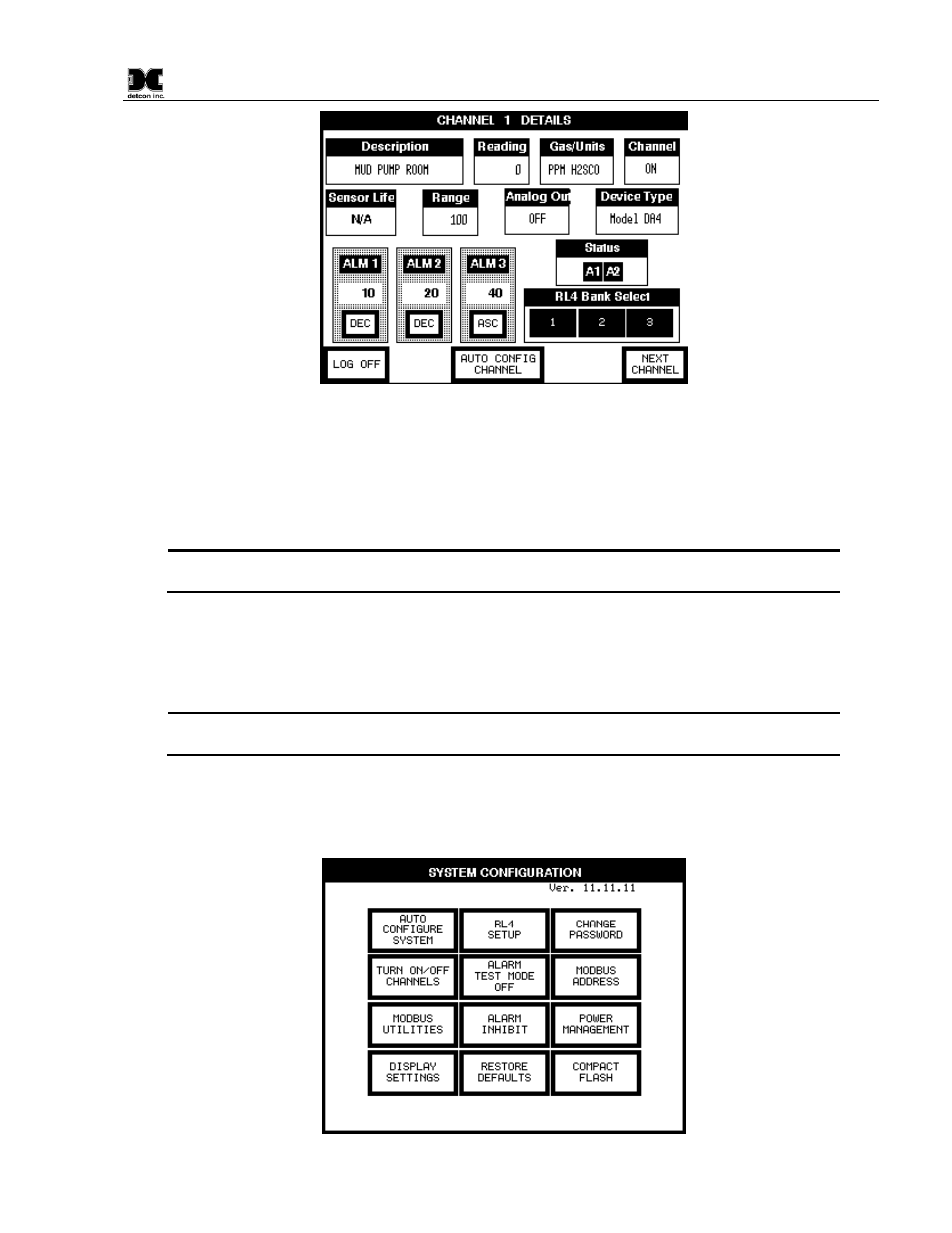 System configuration screen, 3 system configuration screen | Detcon MCX-32-N4X User Manual | Page 25 / 55